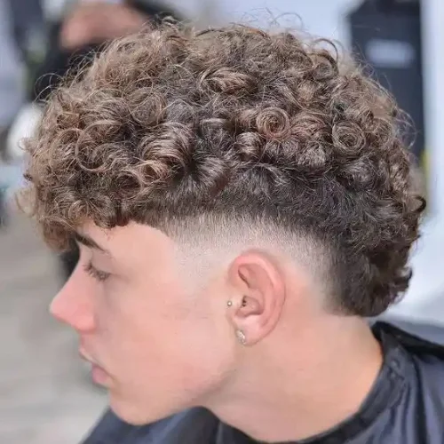 Curly Mullet Fade